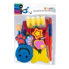 Sponge, Brush & Stamp Set for Art & Craft